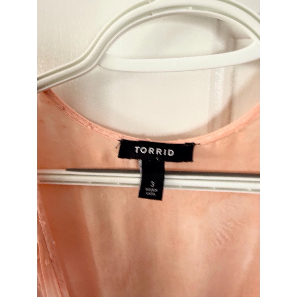 torrid Peach Tie-Dye Kimono Duster - Picture 5 of 6